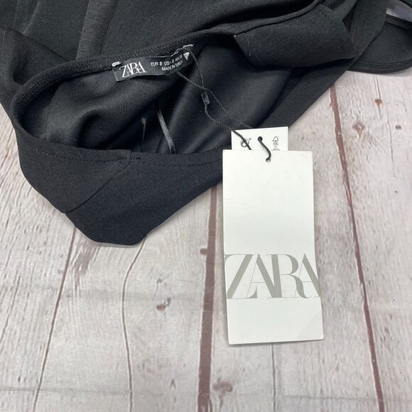 NWT Zara Women Sleeveless Midi Dress Size Small Black B372 -22 - Picture 10 of 16